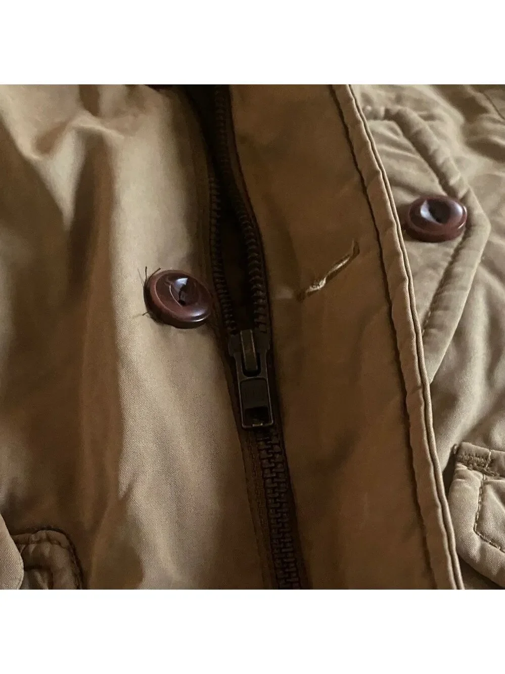 GAP Baby Tan Hooded Jacket Faux Fur Lined Coat Kids